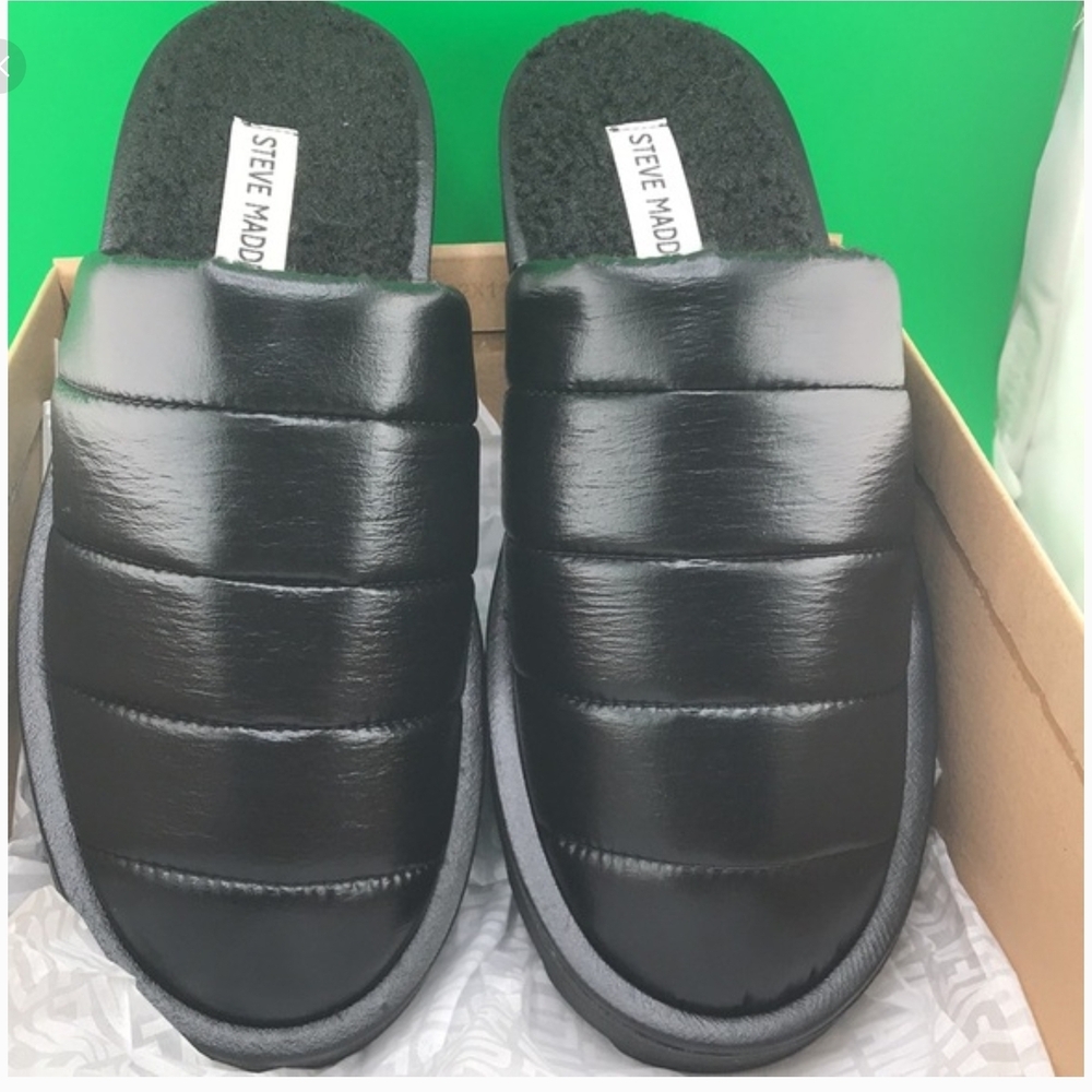 #27. Steve Madden Black UNISEX Slippers NIB